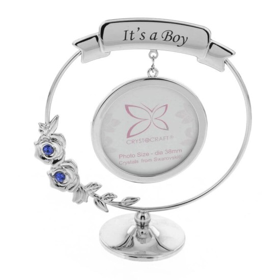 Ornament rama foto cu cristal Swarovski It's a Boy