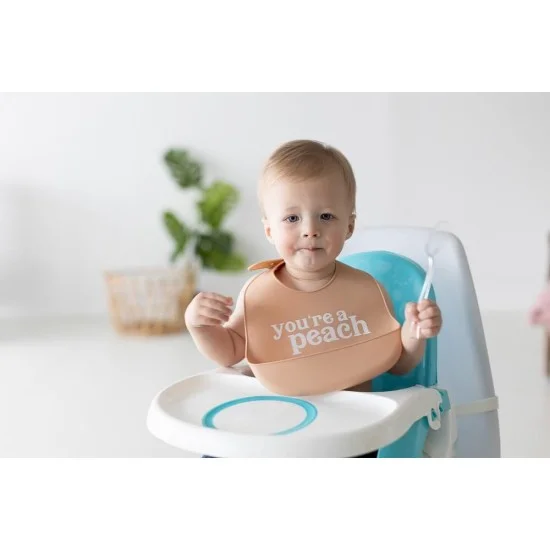 Set bavete din silicon Pearhead Peach