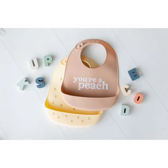 Set bavete din silicon Pearhead Peach