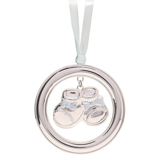 Botosei Bambino Silver Plated Hanging Bootie Bleu