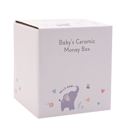 Pusculita pentru copii din ceramica Hello Baby bleu