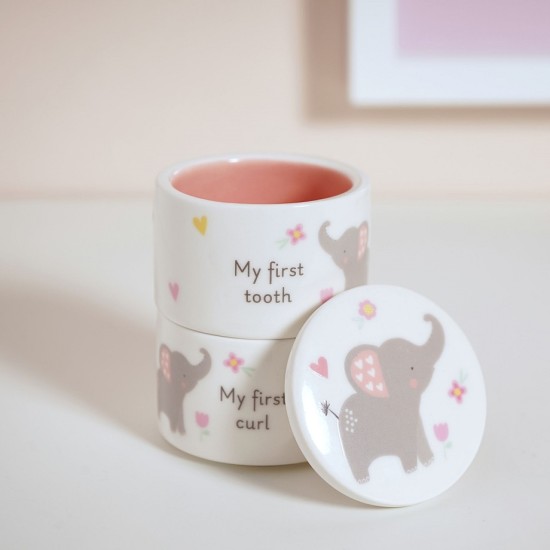 Set cutiute pentru suvite si dintisor Hello Baby roz