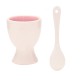 Set lingurita si suport pentru ou Hello Baby roz