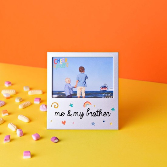 Rama foto din aluminiu me and my brother krbaby.ro