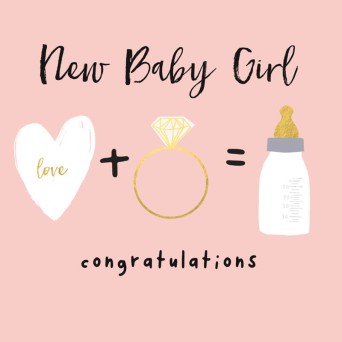 Felicitare congratulations New Baby Girl