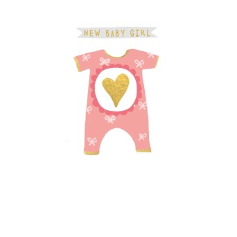 Felicitare costumas New Baby Girl