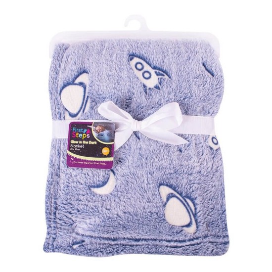 Paturica albastra cu elemente fluorescente First Steps krbaby.ro