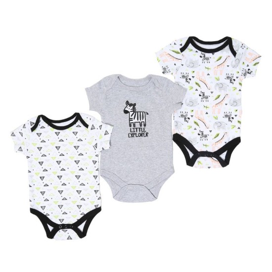 Set cadou 3 body pentru baieti model zebra krbaby.ro