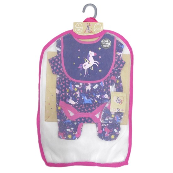 Set cadou hainute 5 piese unicorni si punga cadou krbaby.ro