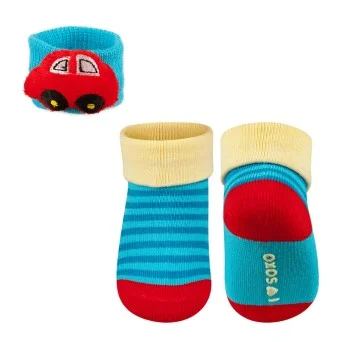 Set sosete bebelusi si bratara cu masinuta