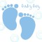 Felicitare New Baby Boy - model picioruse
