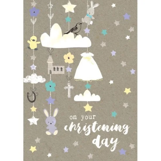 Felicitare botez Christening Day krbaby.ro