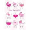 Felicitare carucior New Baby Girl