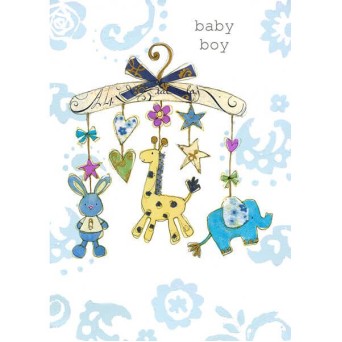 Felicitare cu animalute pentru baietel