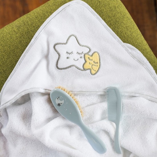 Prosop cu gluga pentru bebelusi BabyOno, alb krbaby.ro