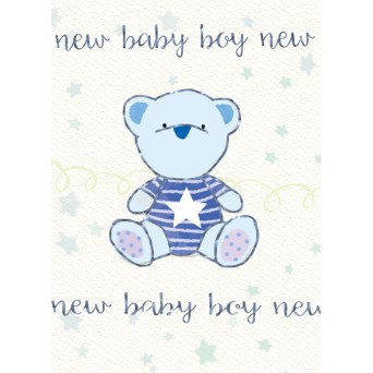 Felicitare cu ursulet New Baby Boy