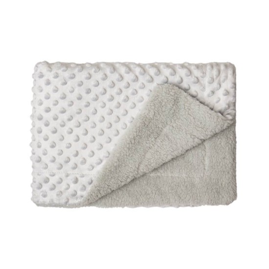 Paturica pufoasa pentru bebelusi Inter Baby gri - in cutie cadou