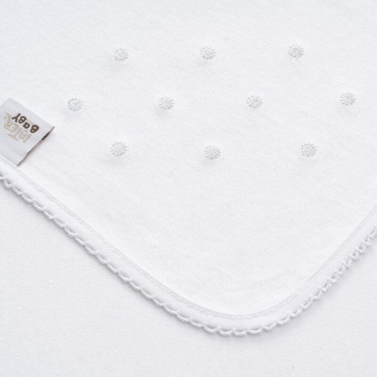 Paturica subtire din bumbac 60 x 65 cm Inter Baby - alba
