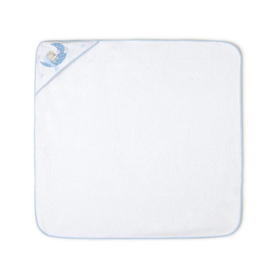 Set cadou bebe cu prosop baie si jucarie plus ursulet Inter Baby - bleu