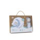 Set cadou bebe cu prosop baie si jucarie plus ursulet Inter Baby - bleu