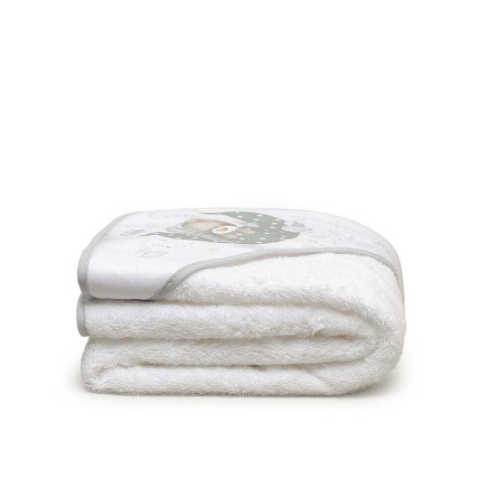 Set cadou bebe cu prosop baie si jucarie plus ursulet Inter Baby - gri