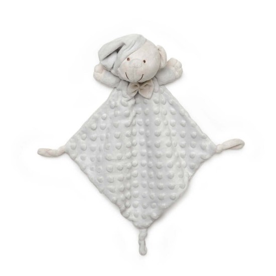 Set cadou bebe cu prosop baie si jucarie plus ursulet Inter Baby - gri