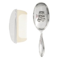 Juliana - Set perie si pieptan argintate