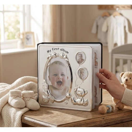 Album foto argintat My First Album krbaby.ro