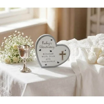 Placuta decorativa in forma de inima Christening