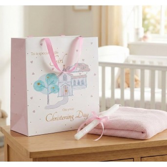 Punga cadou mare botez Christening Church pentru fetita
