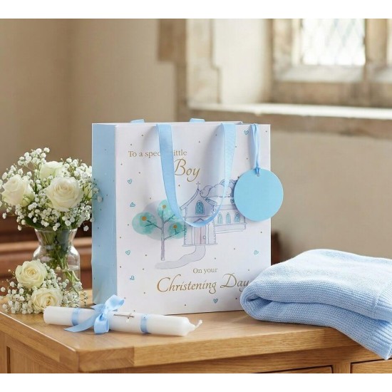 Punga cadou medie botez Christening Church pentru baietel