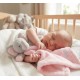 Paturica jucarie bebe cu elefantel roz Baby Town