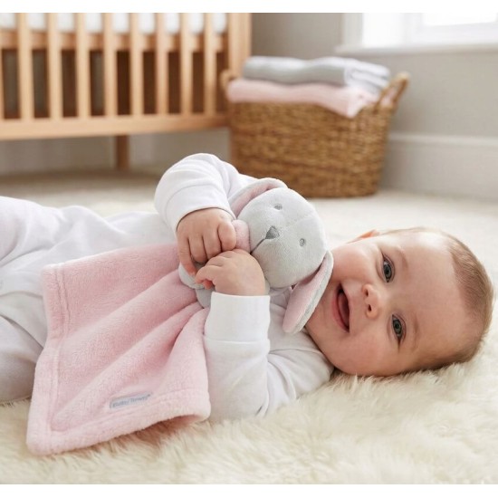 Jucarie iepuras cu minipaturica pentru bebelusi Baby Town roz