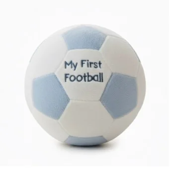 Jucarie plus prima mea minge de fotbal "My First Football" cu zornaitoare 15 cm
