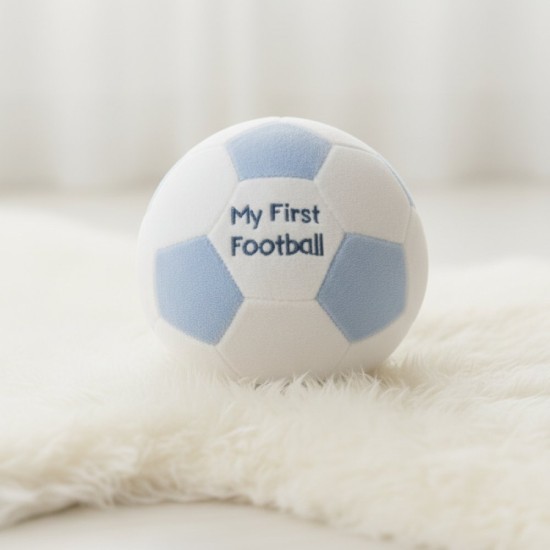 Jucarie plus prima mea minge de fotbal "My First Football" cu zornaitoare 15 cm