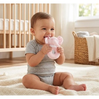 Jucarie zornaitoare din plus elefantel roz Soft Touch