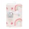 Paturica bebe din fleece ultra-moale Hugs & Kisses cu curcubeu 70x90 cm