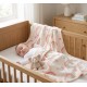 Paturica bebe din fleece ultra-moale Hugs & Kisses cu curcubeu 70x90 cm