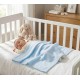 Paturica bebe din fleece bleu Soft Touch