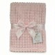Paturica din jacquard pentru bebelusi Snuggle Baby - roz