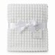 Paturica din jacquard pentru bebelusi Snuggle Baby - alba