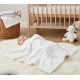 Paturica din jacquard pentru bebelusi Snuggle Baby - alba