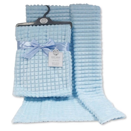 Paturica din jacquard pentru bebelusi Snuggle Baby - bleu