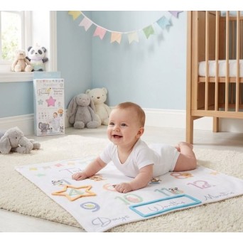 Paturica pentru fotografii tip Milestone cu accesorii Hugs & Kisses 80x80 cm