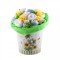 Buchet mare de flori din hainute pentru baietei - 13 piese