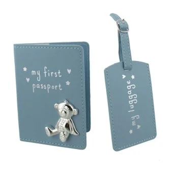 Button Corner - Set pentru prima calatorie a bebelusului My First Passport - blue