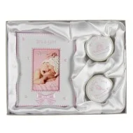 Set cadou rama foto, cutiuta prima suvita si cutiuta primul dintisor Pink Juliana