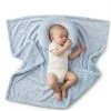 Paturica pufoasa bebe Mother's Choice bleu cu 2 fete
