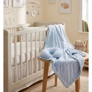 Paturica pufoasa bebe Mother's Choice bleu cu 2 fete
