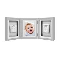 Pearhead - Kit rama foto tripla gri cu amprente manuta si piciorus